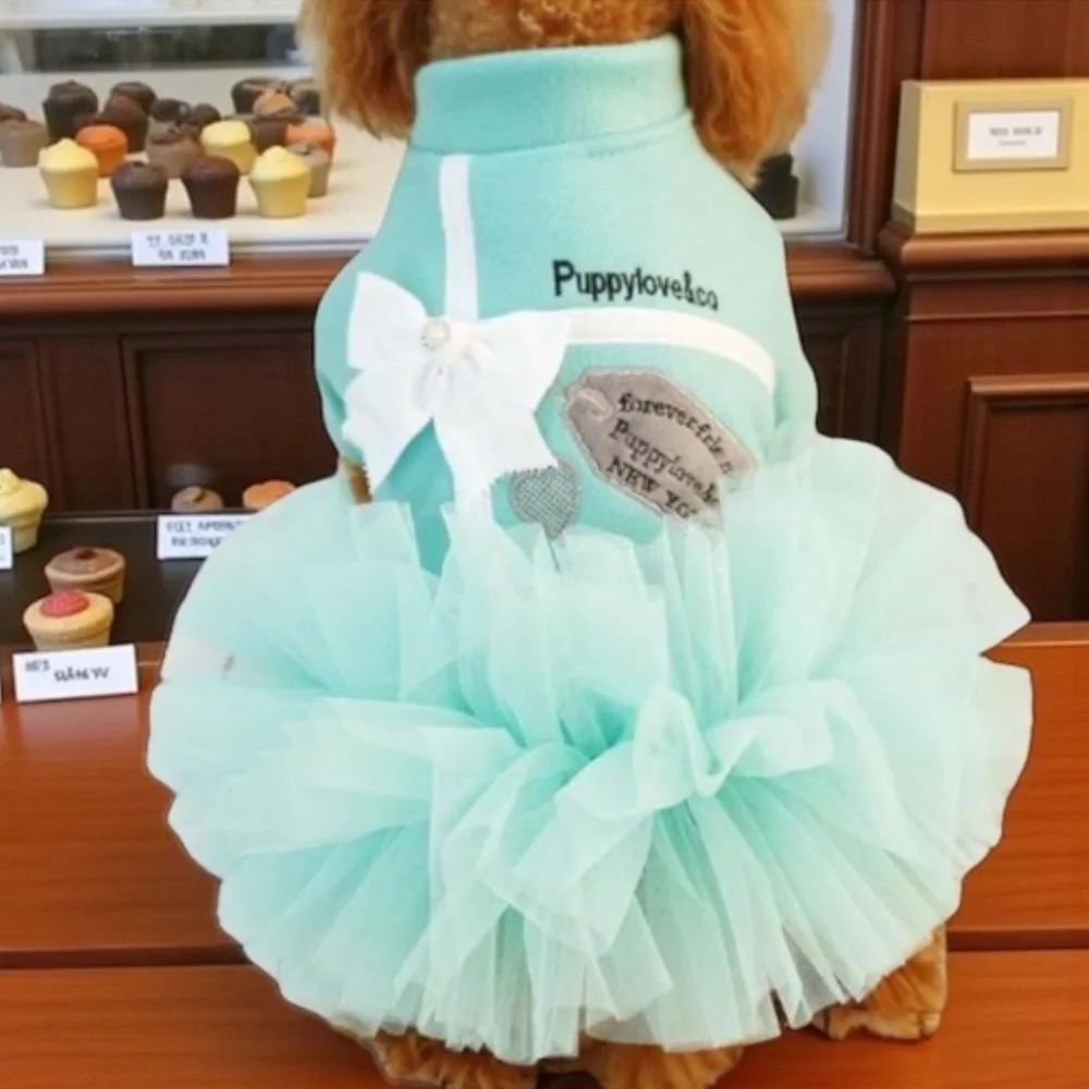Puppy Love & Co. Tiffany Blue Princess Tutu Dress or Coat
